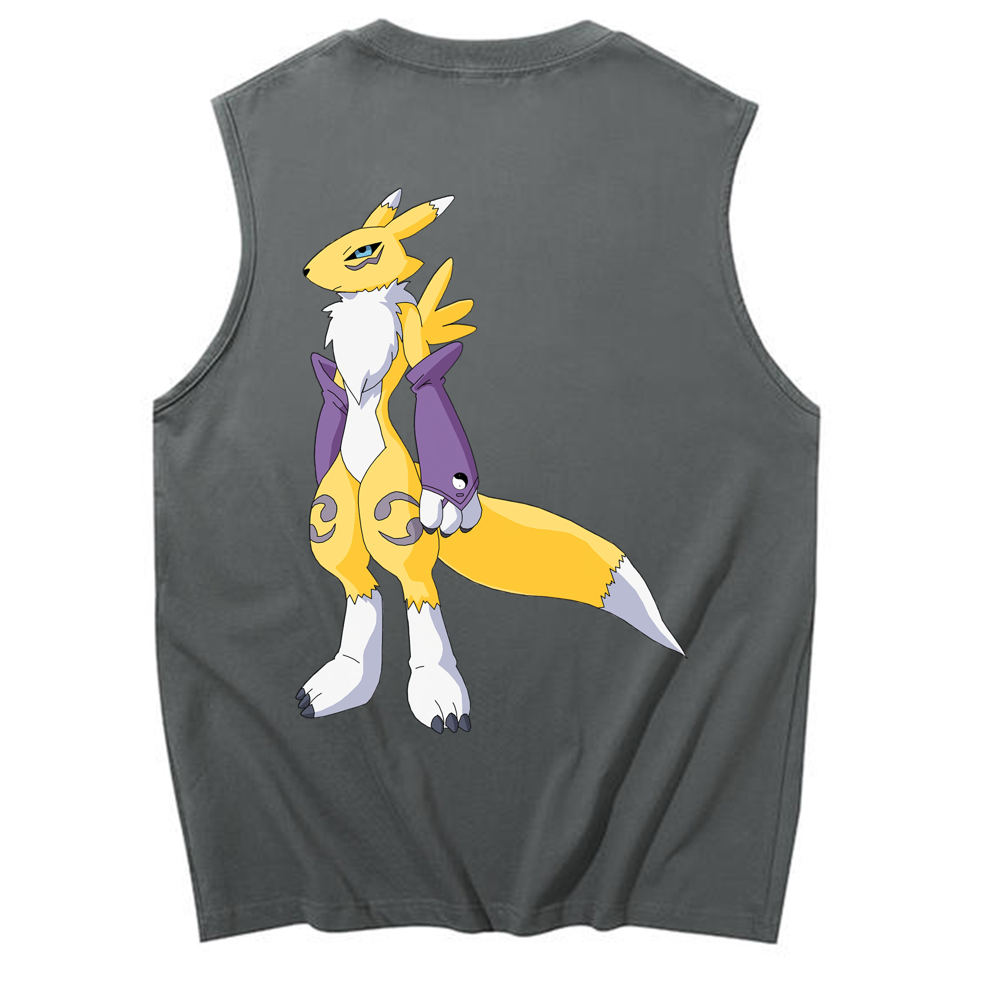 （画像用） Digimon デジタルモンスター/デジモン コットン100％タンクトップ（背面プリント）
